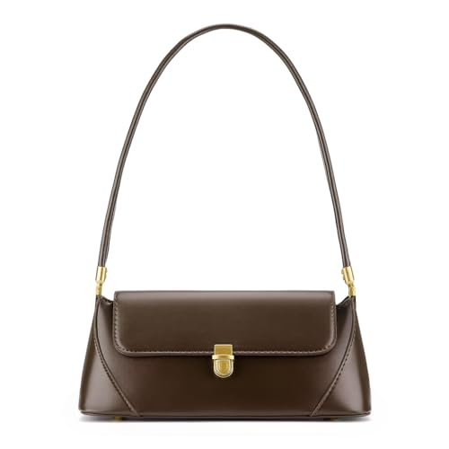 PALAY® Shoulder Bag for Women, Vintage Trendy Women's Purses, Small Vegan Leather Handbags Underarm Hobo Bag Bronze