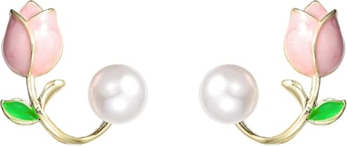 ZIBUYU® flower front back tulip earrings