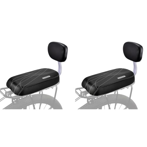 Proberos® Pannier Rack Seat for Bike Universal Bicycle Rear with Back Support Cushion Rack for Road Bikes Adult with Screw Accessories 2PCS