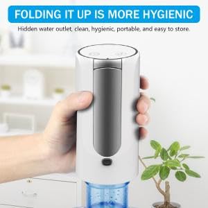 HASTHIP Automatic Water Dispenser Pump for 20 L Bottle with LED Touch Display & 1200 mAh Battery | Foldable Spout for Home and Office