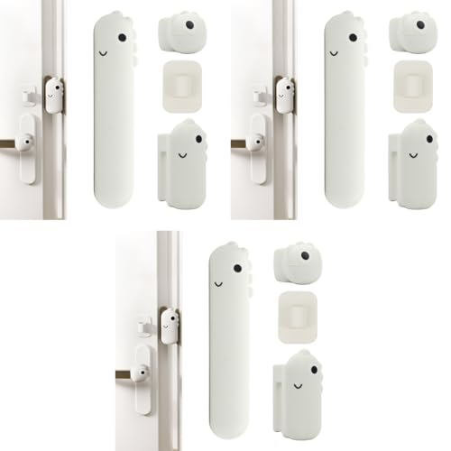 SNOWIE SOFT® Silicone Lever Handle Knob Cover Door Cushion Guard Set of 9PCS Stopper Childproof Finger Pinch Universal Guards