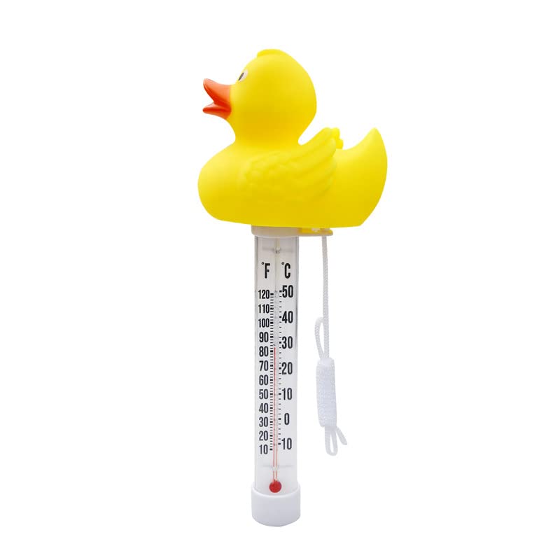 Optifit® Floating Pool Thermometer 20-120°F/-10-50°C Baby Bath Tub Water Thermometer Cartoon Duck Water Thermometer Water Temperature Monitor for Bath Tub, Swimming Pool