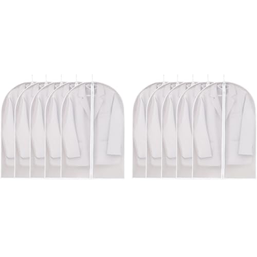 HASTHIP® 5-Piece Suit Cover Set Clear Zippered Plastic Garment Bags for Coat More 60x100cm 2PCS