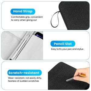 ZORBES Tablet Travel Bag for 12.9 in iPad with Waterproof Zipper and Utility Mesh Pocket