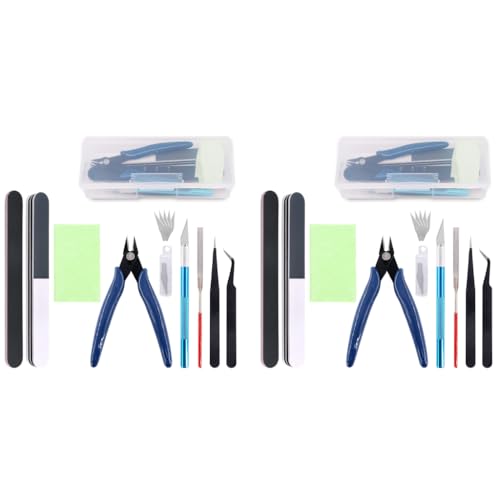 Serplex® 18PCS Gundam Tool Kit Modeler Crafting Basic Tools Set Gunpla for Model Building Repairing Fixing DIY Essential Supplies with Storage Box