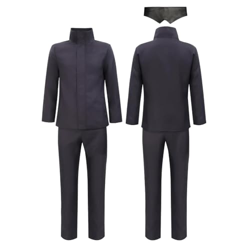 PATPAT® Men's Cosplay Costume Outfit with Glasses Blindfold Jacket Pants for Adult