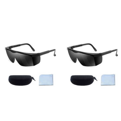 Serplex® Laser Safety Glasses IPL 190-2000nm Goggles Eye Protection with Wipe Cloth Glasses Box for Beauty Machine Marking After Surgery 2PCS