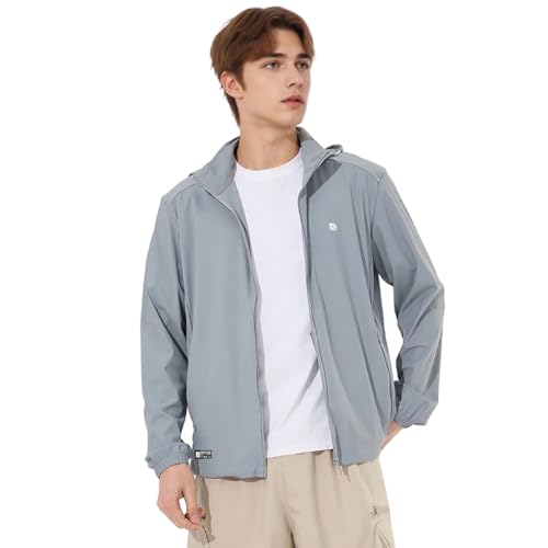 Venzina® Sunscreen Jacket ICE Pro – UPF 150+ Cooling Athletic Jacket for Men | Cool Rush Pro Tech, Breathable, Sweat-Wicking, Anti-Microbial, Lightweight Sun Hoodie for Outdoor Sports