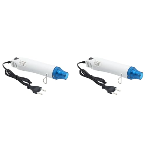 ZIBUYU® Hot Air Gun Handheld Mini Portable Multi-Function Electrical Blower for DIY Craft Embossing Shrink Wrapping Resin Art Drying Paint 300W 2PCS