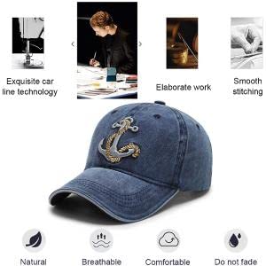 Zibuyu Baseball Cap for Outdoor Sports with Adjustable Buckle and Cotton Denim | Navy Blue