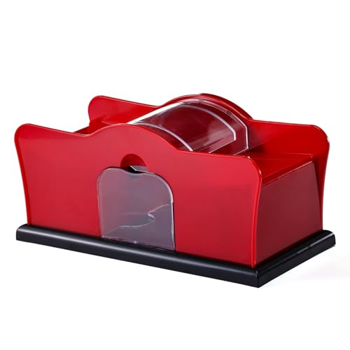 Supvox® Manual Card Shuffler 2 Deck with Hand Crank, Manual Poker Card Shuffler Cards Mixer