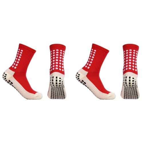 Proberos® Unisex Down Badminton Soccer Running Gym Indoor Training Socks Casual Red 2PCS