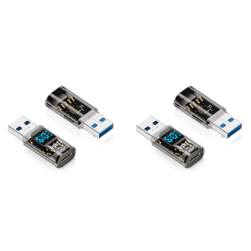 ZORBES® USB 3.2 Type C Female to Male OTG Adapter with LED Display PD60W Fast Charging 10Gbps High-Speed Data Transfer for iPhone 16 Pro Max 15 Series iPad Air 2 PCS