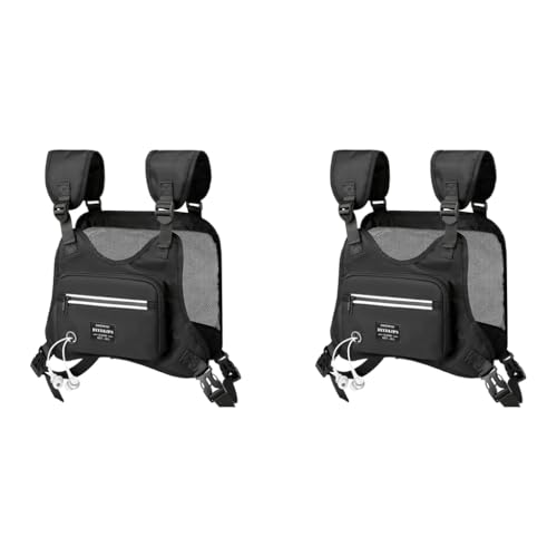 Optifit® Chest Bag for Men Women Stylish Tactical Vest Adjustable Rig Pocket for Hiking Camping Night Running Exercise 2PCS