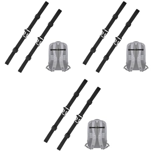 Proberos® Backpack Strap Chest Buckle for Travel Camping Replacement Adjustable Quick Release Sternum Reducing Back Strain Improving Fit 3 PCS