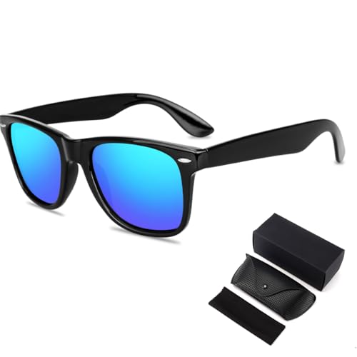 GUSTAVE® Sunglasses for Men Stylish HD Polarized Tinted Sunglasses Pilot Sunglasses Anti-Glare Driving Sunglasses with Travel Case & Storage Bag, Gift for Father, Gift for Men