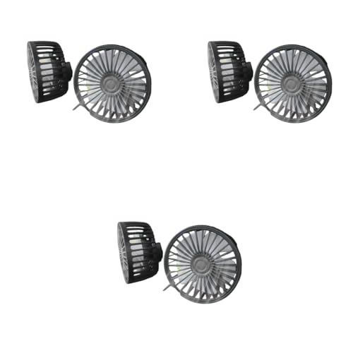 STHIRA® Car Back Seat Headrest Cooling USB Dual with 3 Speeds 5V Mini 360 Degree Rotatable Air for Sedan SUV RV Boat 3 PCS