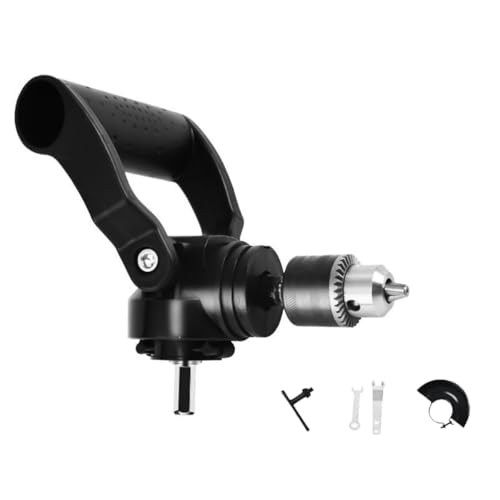 Serplex® Right Angle Drill Attachment for Impact Screwdriver Drill Adapter with Assistant Handle Corner Drill Converter Universal 90 Degree Angle Screw Adapter for Power Drill Tool, Impact Screwdriver