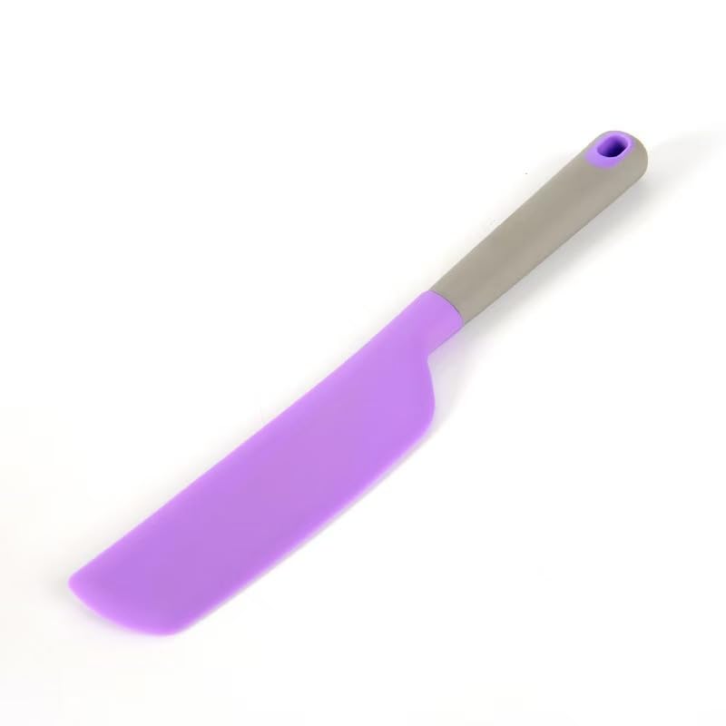 HASTHIP® Heat Resistant Silicone Large Spatula: High Heat Flexible 12.8 in Mixing Stirring Cooking Scraping Baking Bowl Scraper Seamless Spreader (Purple)