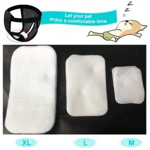 Qpets Female Dog Diapers for Puppy Training with 9 Absorbent Pads and Elastic Waist | Washable Mesh Fabric