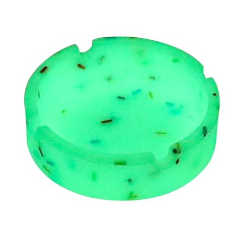 HASTHIP® Luminous Silicone Ashtray, Premium Rubber High Heat Resistant Tray for Cigarettes, Glow in the Dark, Durable Round Ashtray for Patio, Office, and Outdoor/Indoor Use