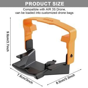 ZORBES Propeller Holder for DJI Air 3S Drone with Snap Button Strap and Soft Silicone | ABS Bottom Protection