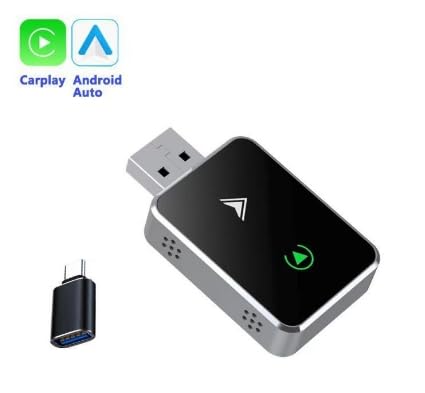 zitronix® Wireless Carplay Adapter, Android Auto Adpater for All Cars with Bluetooth 5.2 & 5.8GHz