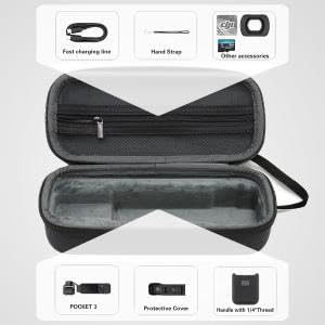 Zibuyu Carrying Case for Osmo Pocket 3 Camera with Hand Strap and Travel Storage Bag