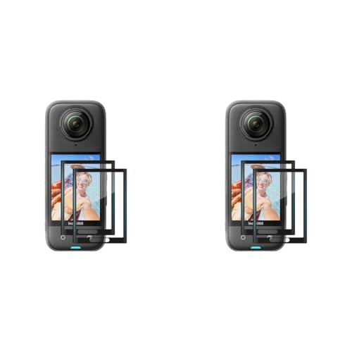 ZORBES® 4PCS Screen Protector for Insta360 X5 Tempered Glass LCD Display Film Protective Cover Ultra HD 9H Hardness Scratch Resistant