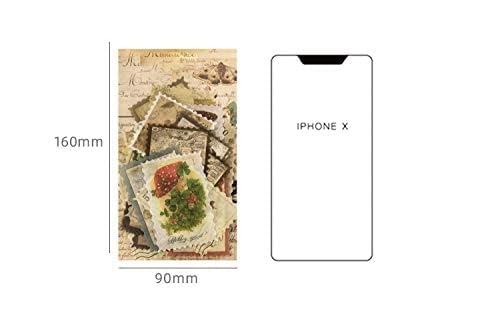 HASTHIP Sticker Set for Journals and DIY Crafts featuring 60 Pcs Washi Paper Designs | Retro Plants Flowers and Animals