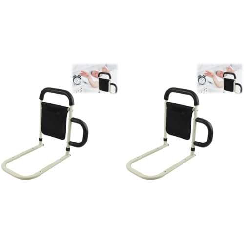 HASTHIP® Bed Rail Elderly Assistant for Sitting Up Side with Storage Pocket Assistive Device Patient Pregnant People Disabilities 2 PCS