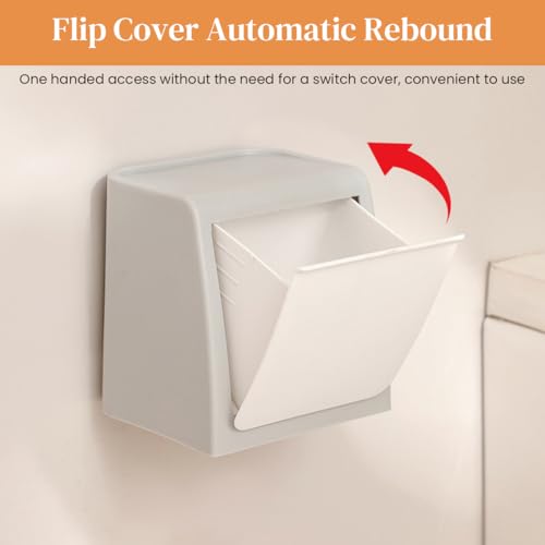 HASTHIP® Sanitary Pads Dispenser for 25-30 Pads Wall-Mounted Box Napkin Holder Dustproof Waterproof Wall Holder Sanitary Bathroom Organizer 11.5cmx11.5cmx19.5cm
