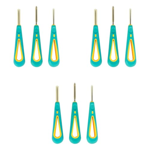 HASTHIP® 9PCS Punch Needle Wick for Candle Making Round Hole Wicking Tool for Silicone Molds