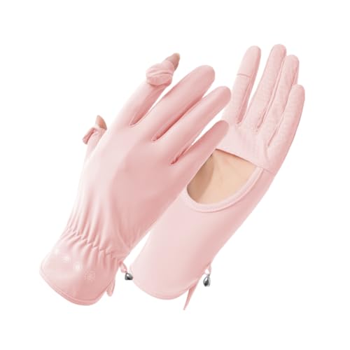 SANNIDHI® Sun Protection Gloves for Women, Hand Gloves for Bike Riding, UPF 50+ UV Gloves for Sun Protection, Breathable Soft Cool Gloves for Summers for Driving, Golfing (Elastic Cuff & Open Palm)