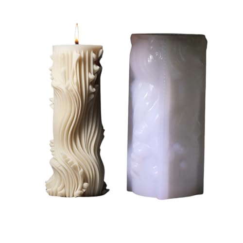 HASTHIP® 3D DIY Plant Vine Roman Column Candle Silicone Mold
