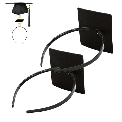 PATPAT® 2pcs Graduation Cap Headband-Firm Anti-Fall Hair Band for Graduation Grad Caps Headband Holder Insert Companion