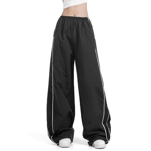 SANNIDHI® Womens Wide Leg Sweatpants Casual Loose Solid Color Pants Comfy Lounge Joggers Baggy Sweatpants with Pockets, L