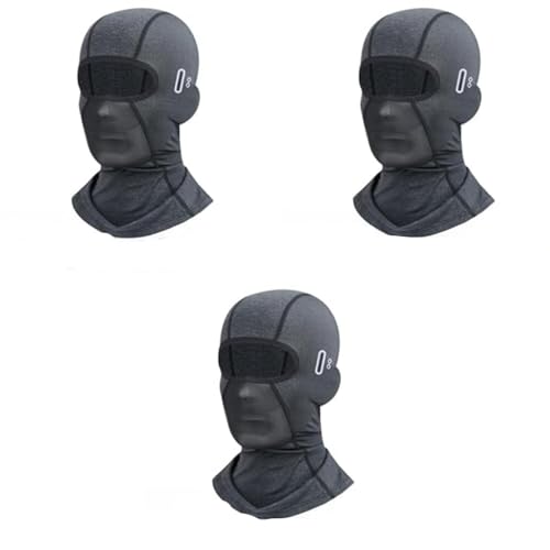 Proberos® Balaclava Face Mask, Cool-Max Balaclava Head Cover Summer Neck Gaiter, UV Protector Full Face Cover, 4 Way Stretch face Mask Protects from Wind, Sun, Dust for Outdoor Activities 3 PCS