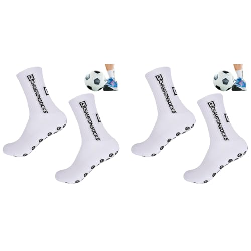 Proberos® Anti-Slip Football Grip Socks Soccer Non Slip Rubber Thicken for Men Badminton Running Gym Indoor Training 2 PCS