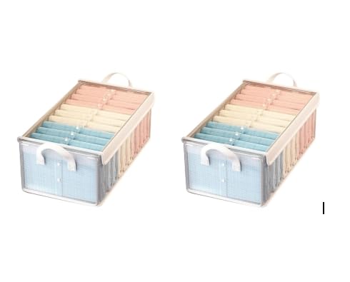 HASTHIP® Clear Clothes Storage Box, Stackable Design