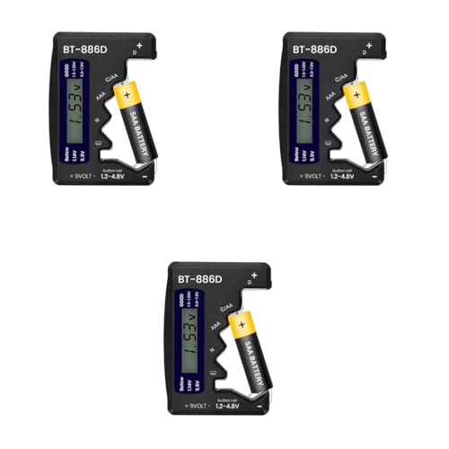 Serplex® Universal Battery Tester LCD Digital Capacity Checker for C AA AAA D N 9V 1.5V Button Cell 3 PCS