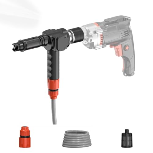 HASTHIP® Electric Drill-Powered Water Sprayer Drill-Driven Portable Water Jet Sprayer for Power Drill, with Quick Connector, Water Pipe, Filter Universal Water Pump Converter for Electric Drill