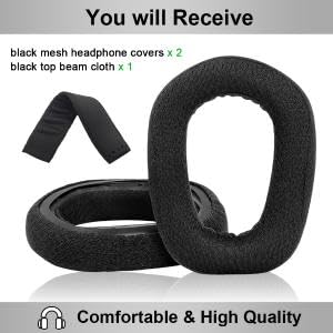 ZORBES Replacement Earpads for Logitech G435 with 1 Headband Cushion featuring Mesh Fabric | Includes 2PCS Ear Pads and High Density Foam