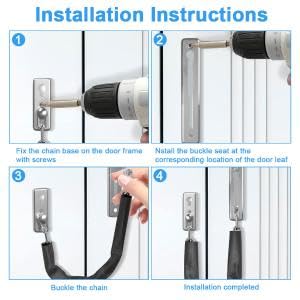 HASTHIP Security Door Chain Lock for Apartments with 6.2 in Chain and Screw Fix Design