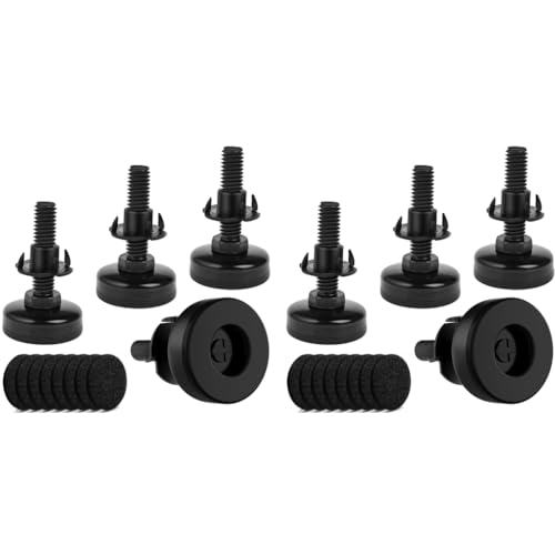 Serplex® 4 Set Adjustable Leveling Feet Heavy Duty Height Table Furniture Levelers with T Nut Kit 3/8-16 Thread for Chairs Cabinets Sofa Raiser 2PCS