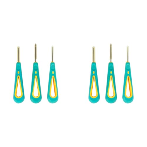 HASTHIP® 6PCS Punch Needle Wick for Candle Making Round Hole Wicking Needle Tools Tool for Silicone Molds