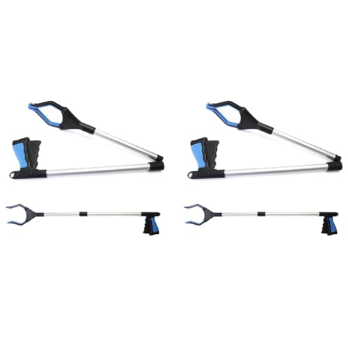 HASTHIP® 80cm Foldable Litter Picker Long Arm Picking Equipment Rubbish Pick Up Hand Tool Reaching Aids Grabber for Elderly 2PCS
