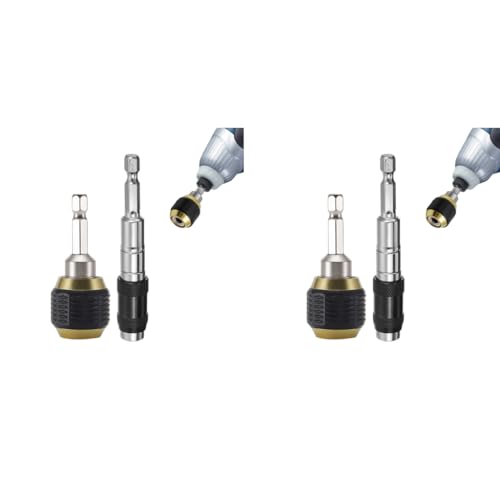 Serplex® 4PCS Flexible Drill Bit Extension Self-Locking Screwdriver Holder Quick Release Universal Hex Adapter for Power Tool Impact Drill