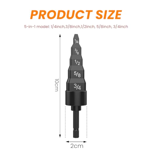 Serplex® 5 in 1 Swaging Tool 3.9 Inches Carbon Steel Sweding Tool 1/4'', 3/8'', 1/2'', 5/8'', 3/4'' Copper Pipe Swage Copper Tube Expanding Tool Pipe Tool