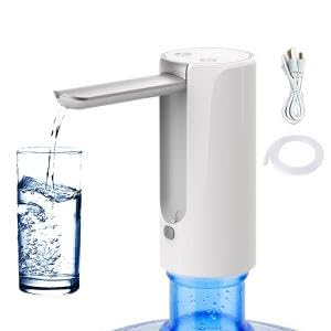 HASTHIP® Automatic Water Dispenser Pump Portable Wireless Water Pump Water Dispenser for 20 Litre Bottle with LED Digital Display, Smart Touch, Rechargeable Battery&Foldable Water Pump for Home Office